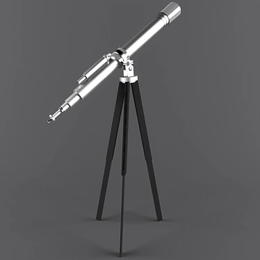 Modern Telescope: Discover the Stars 3D model image 1 