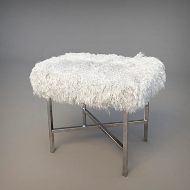 Furry Chic Cushion 3D model image 1 