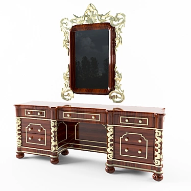 Elegant Vanity Set by Riva 3D model image 1 