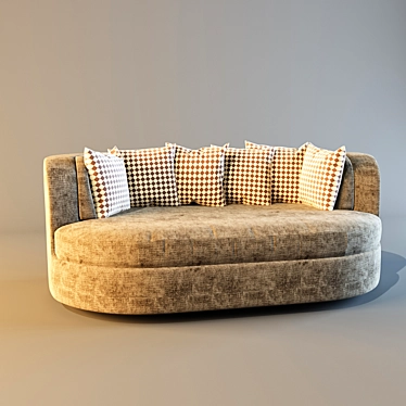 Elegant Armani Sofa 3D model image 1 