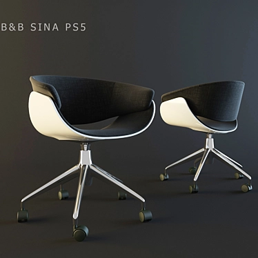SINA PS5 Designer Chair by B&B Italia 3D model image 1 
