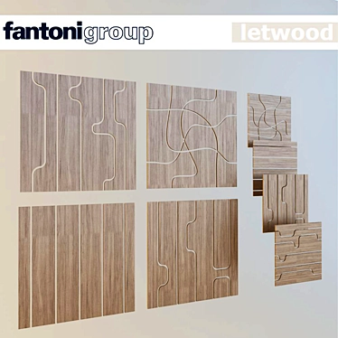 Fantoni Letwood Ceiling Panels 3D model image 1 