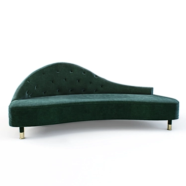 Velvet Couch 3D model image 1 
