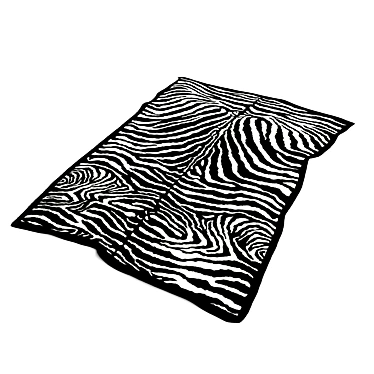 Zebra Stripe Rug 3D model image 1 