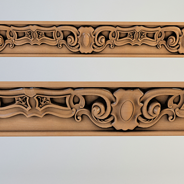 Elegant Window Cornice 3D model image 1 