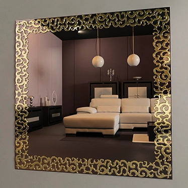 Sleek Catelan Italia Aramis Mirror 3D model image 1 