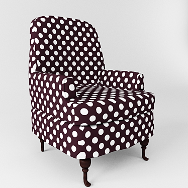 Patterned Beanbag Chair 3D model image 1 