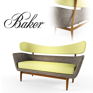 Finn Juhl's Iconic Baker Sofa 3D model image 1 