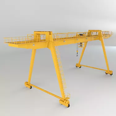 Heavy Duty Gantry Crane 3D model image 1 