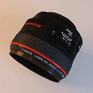 Canon EF 50mm f-1.2L USM Lens: Exceptional Quality 3D model image 1 