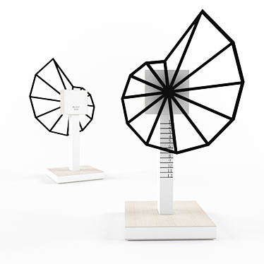 Linear Cycle Table Clock 3D model image 1 