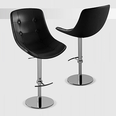 Sleek Bar Stool for Stylish Interiors 3D model image 1 