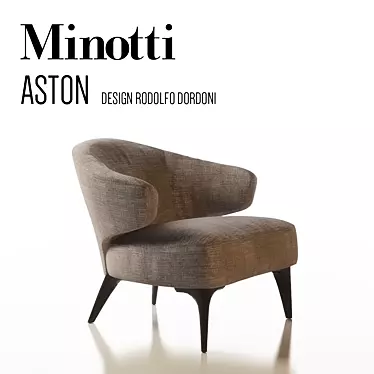 Luxury Minotti Aston Armchair 3D model image 1 