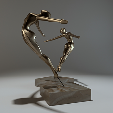 Graceful Maiden Sculpture 3D model image 1 