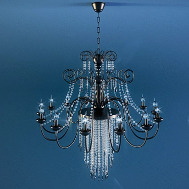 Luxury Crystal Chandelier 3D model image 1 