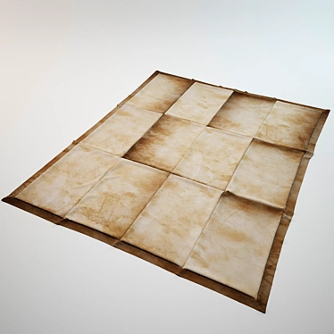 Luxury Leather Rug 3D model image 1 