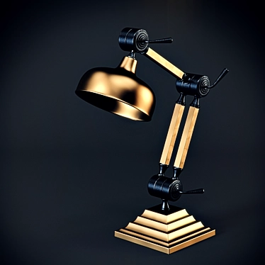 Elegant Brass Table Lamp 3D model image 1 