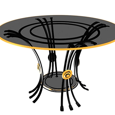 Elegant Forged Glass Table 3D model image 1 