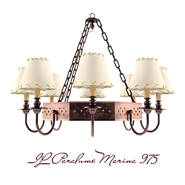 Bronze Paralume Marina Pendant 3D model image 1 