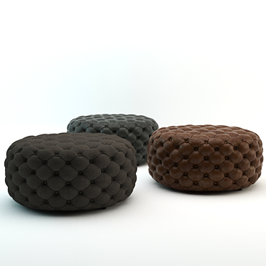 Modern Tufted Ottoman: Markus 3D model image 1 