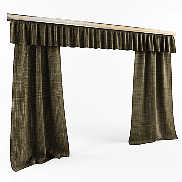 Sleek Curtain Solution 3D model image 1 