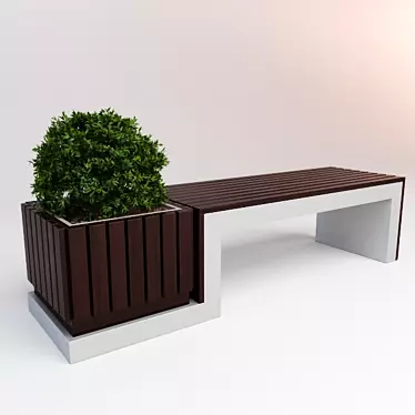 Bench with bush