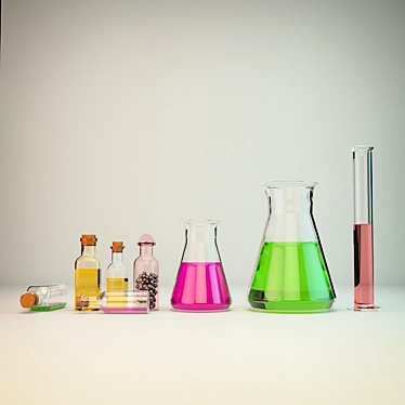 Versatile Glass Lab Flasks 3D model image 1 