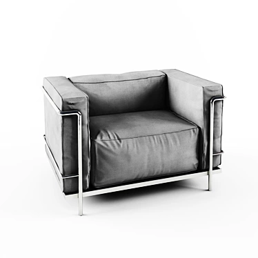 Modern LC3 Armchair: Comfort Redefined 3D model image 1 