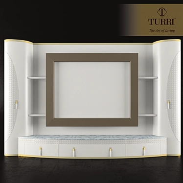 Turri Caractere TV Shelf 3D model image 1 