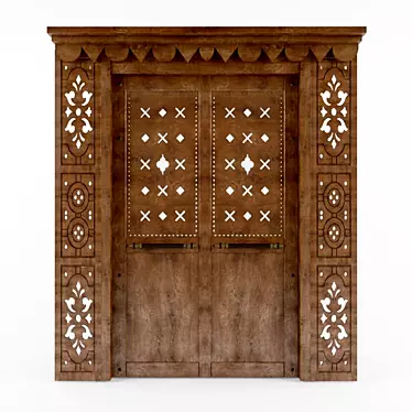 Elegant Georgian Door: Timeless Beauty 3D model image 1 