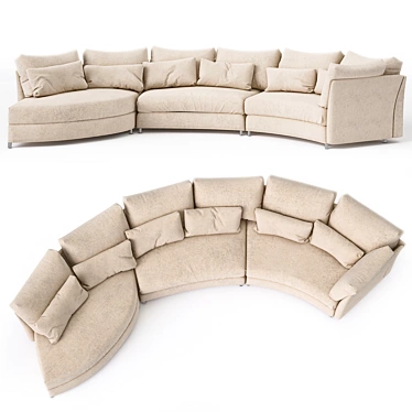 Elegant German Sofa - Bruhl 3D model image 1 