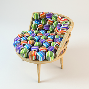 Turkish Designer Meb Rur's Ethnic Chair 3D model image 1 