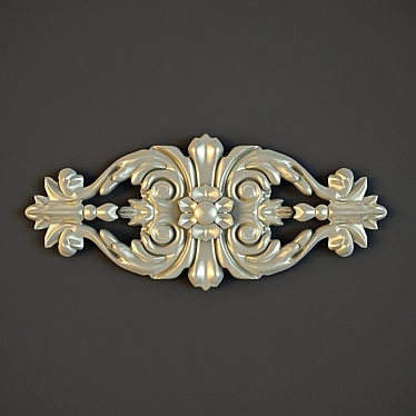 Elegant Stucco Decor Element  3D model image 1 