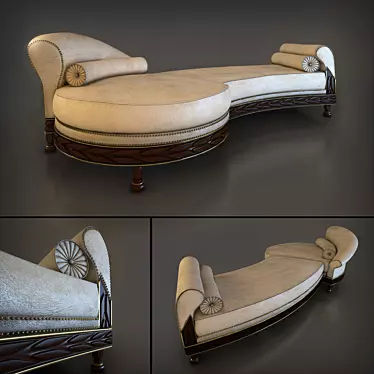 Elegant Curved Sofa 3D model image 1 