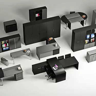 Custom-made Office Furniture Set 3D model image 1 