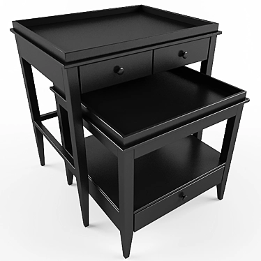 EICHHOLTZ Bleeker Table Set - Modern Bedside Storage 3D model image 1 