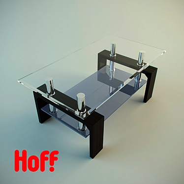 Modern Venge Glass Coffee Table 3D model image 1 