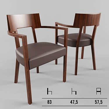 Timeless Collection Tea Chair 3D model image 1 