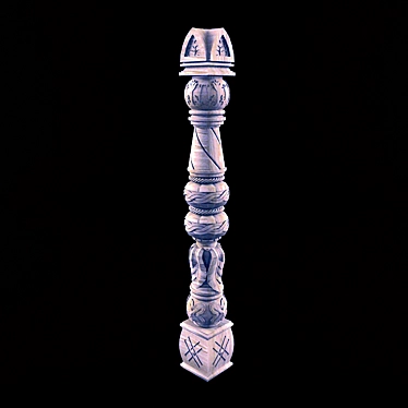 Title: Ancient Russian Style Carved Pillar 3D model image 1 