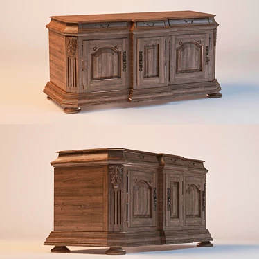 Versailles Oak Cupboard 35 3D model image 1 