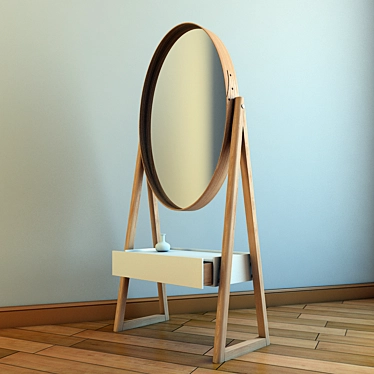 Elegant Iona Cheval Mirror 3D model image 1 