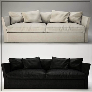 Modern Meridiani Quinn Deco Sofa 3D model image 1 