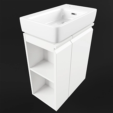 Laufen PRO 8300: Sink with Cabinet 3D model image 1 