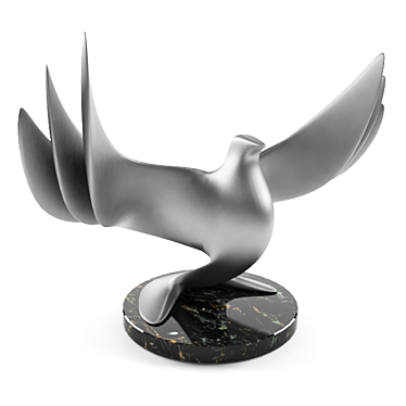 Graceful Dove Sculpture 3D model image 1 