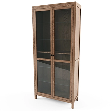 Sleek Hemnes Display Cabinet 3D model image 1 