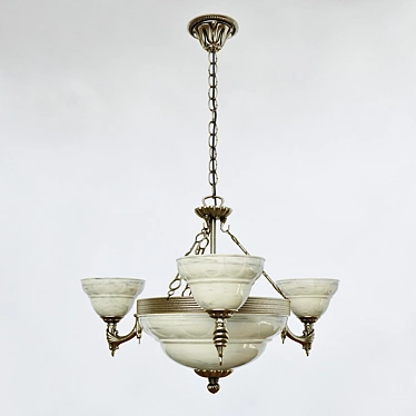 Elegant 6-Light Eglo Marbella Pendant Chandelier 3D model image 1 