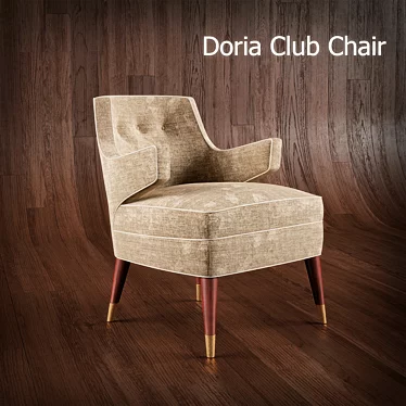 Elegant Doria Club Chair 3D model image 1 