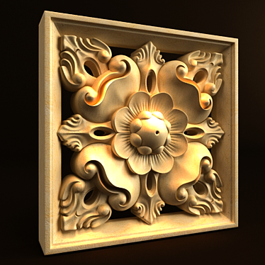 Handcrafted Bali Carving Ornament 3D model image 1 