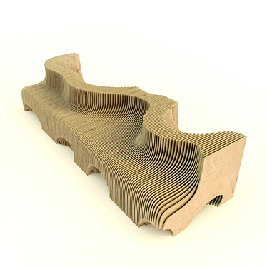 Toyo Ito Street Bench Transformed 3D model image 1 