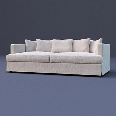 Elegant Hampton Memory Sofa 3D model image 1 